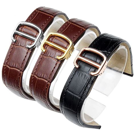 cartier watch leather band|aftermarket cartier straps.